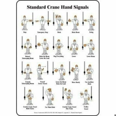 ACCUFORM SAFETY SIGN  STANDARD CRANE HAND MEQM540VP MEQM540VP